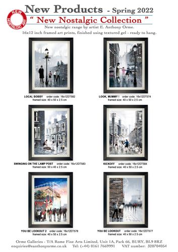 New Nostalgic range by artist E. Anthony Orme